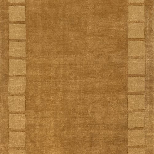 Isolated view of Wheat Rectangle Petra High-Low Wool-Blend Rug, showcasing its design
