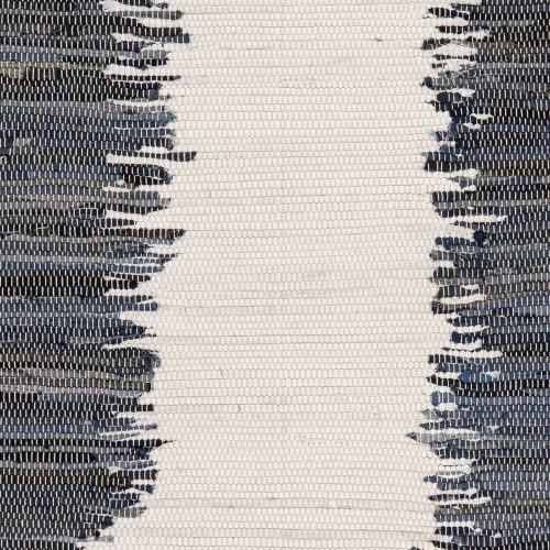 Dahara Denim Bohemian Abstract Rug Swatch | White