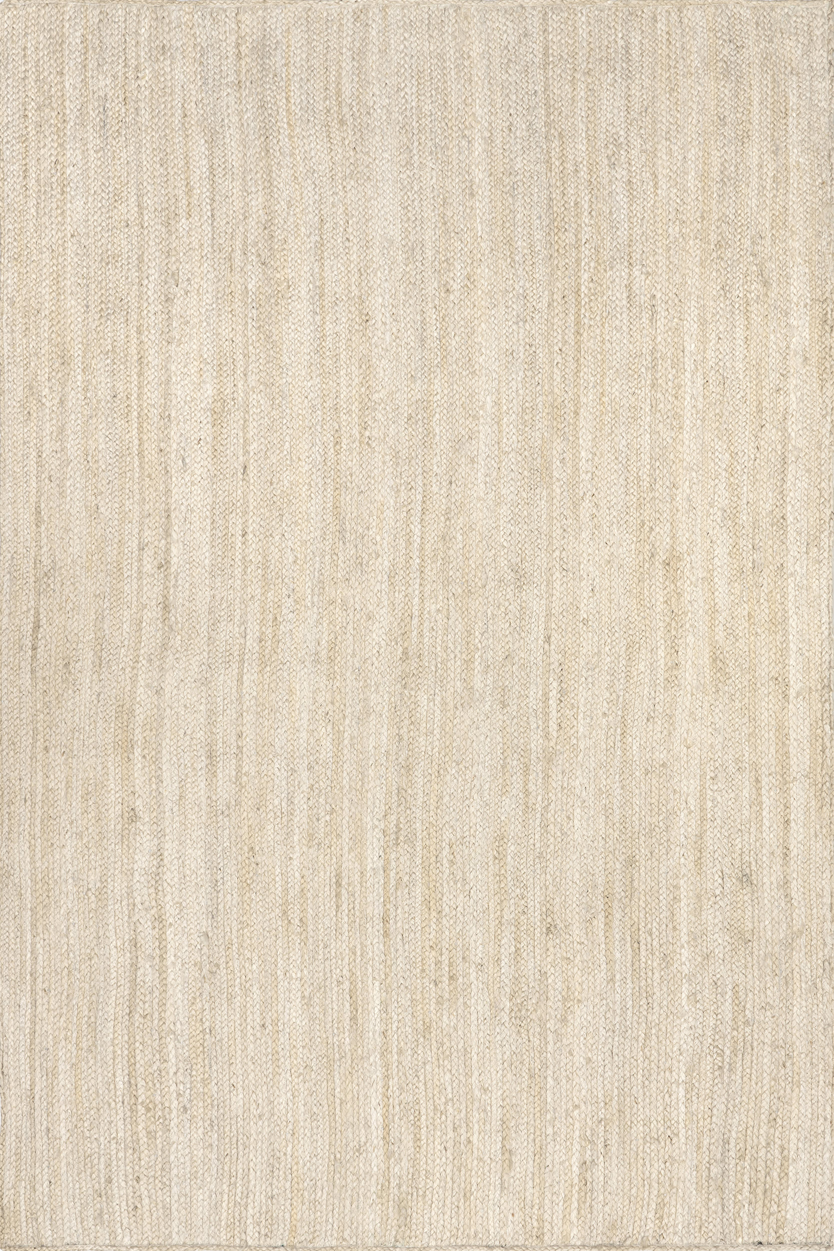 0854b03c370aa5d5af60f7c1ced7374f86017c0d_0f5e04a3-afa3-4daa-8ed3-6ec3fc340757 Isolated view of Off White Rectangle Jute Braided Rug, showcasing its design