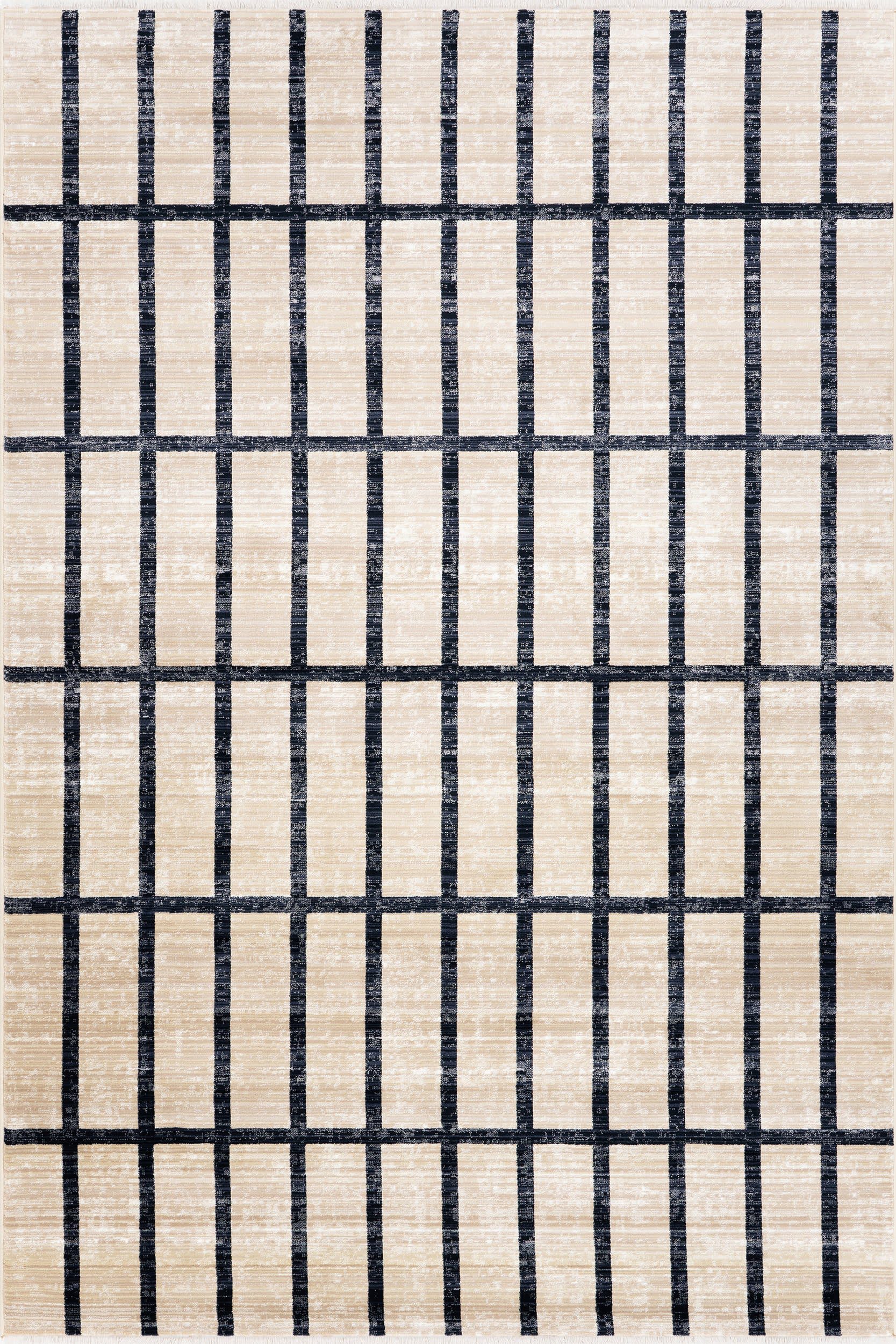 0b35586b465786a3131fc2c37c2614636336907f Isolated view of Beige Rectangle Haylia Modern Geometric Rug, showcasing its design