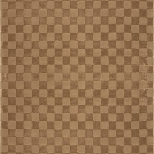 Isolated view of Sand Rectangle Cape May Plush Textured Washable Rug, showcasing its design