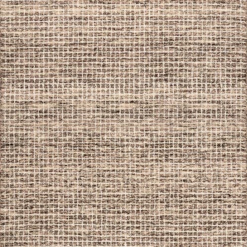 Isolated view of Brown Round Melrose Checked Rug, showcasing its design