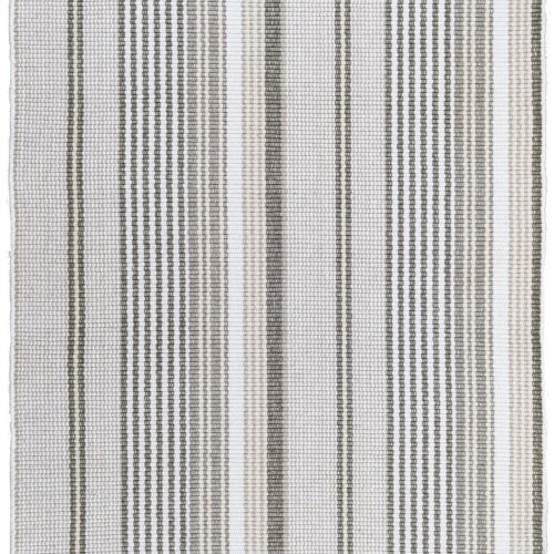 Gradation Ticking Handwoven Cotton Rug | Grey