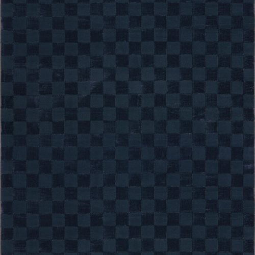 Isolated view of Blue Rectangle Cape May Plush Textured Washable Rug, showcasing its design