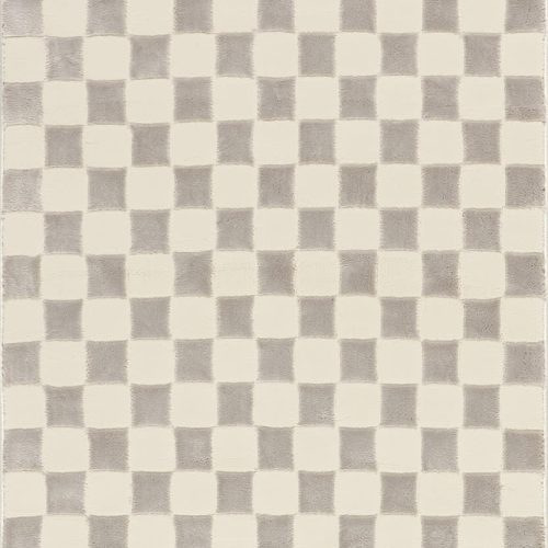 Isolated view of Cream Runner Cape May Plush Textured Washable Rug, showcasing its design