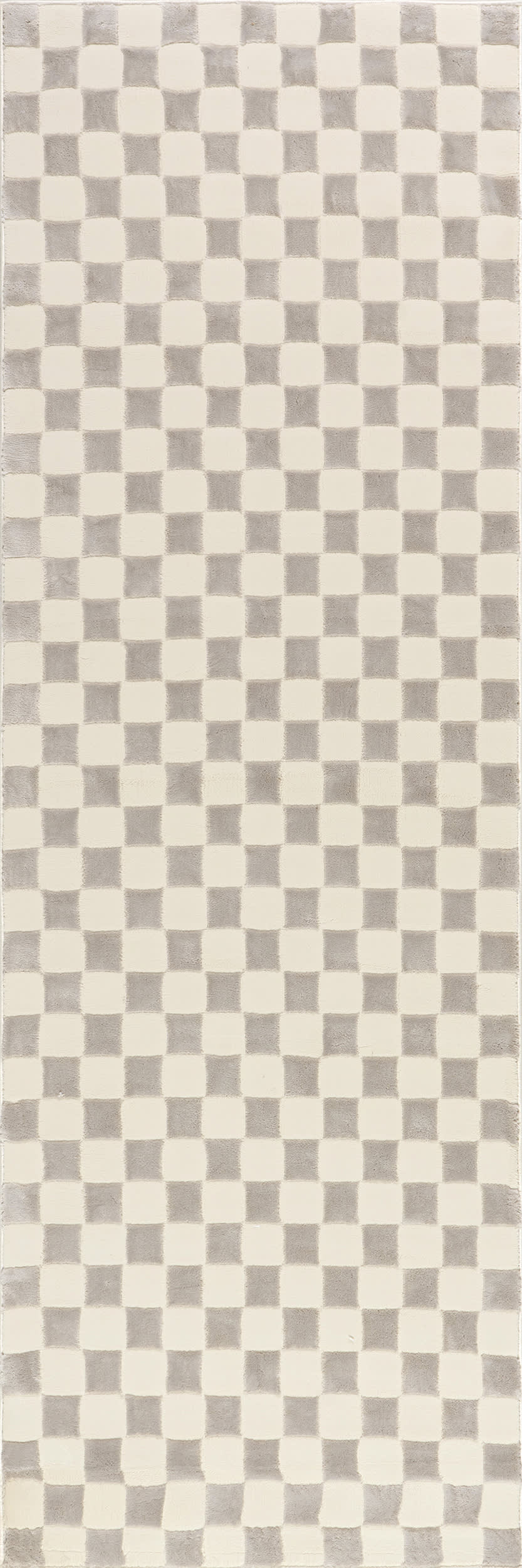 22b4be64c5a9c1092a29683b6ccfae5090a76b43 Isolated view of Cream Runner Cape May Plush Textured Washable Rug, showcasing its design