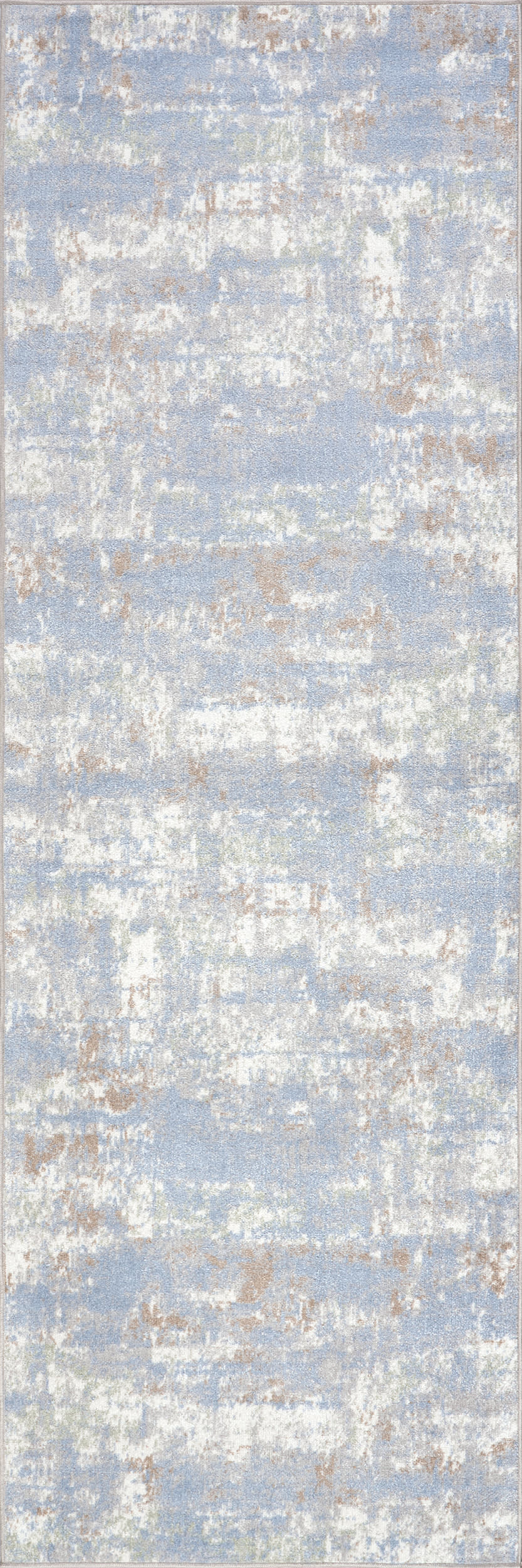 25a6cb8f9bc42e660bd633510f7cdf04c8e005f7 Isolated view of Blue Runner Patty Washable Rainy Days Rug, showcasing its design