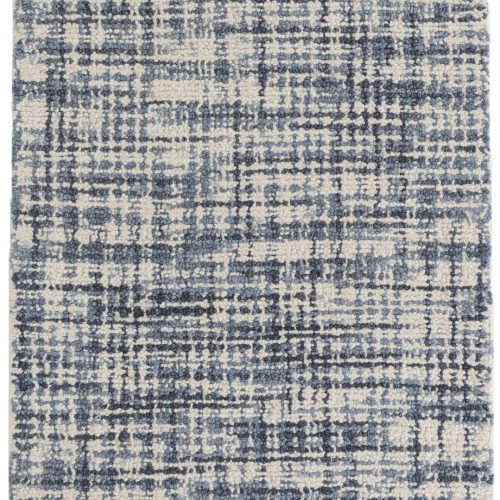 Olio Hand Hooked Wool Rug | Blue