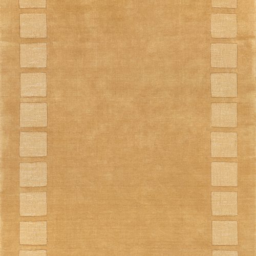 Isolated view of Golden Butter Rectangle Petra High-Low Wool-Blend Rug, showcasing its design