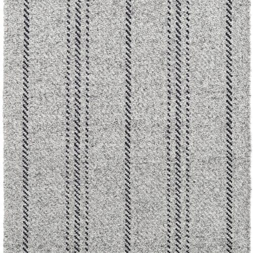 Melange Stripe Handwoven Indoor/Outdoor Rug | Grey/Black