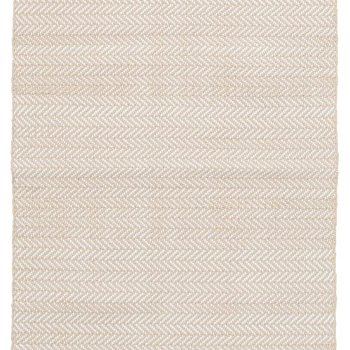 Herringbone Handwoven Indoor/Outdoor Rug | Linen/White