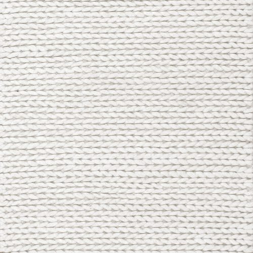 Isolated view of Off White Runner Softest Knit Wool Rug, showcasing its design