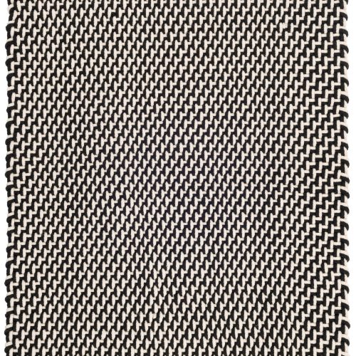 Two-Tone Rope Handwoven Indoor/Outdoor Rug | Black/Ivory