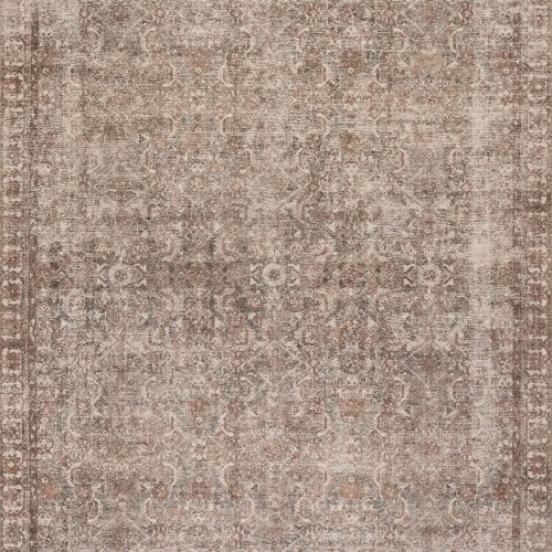 Isolated view of Rust Rectangle Fair Hills Antiqued Jute-Blend Rug, showcasing its design