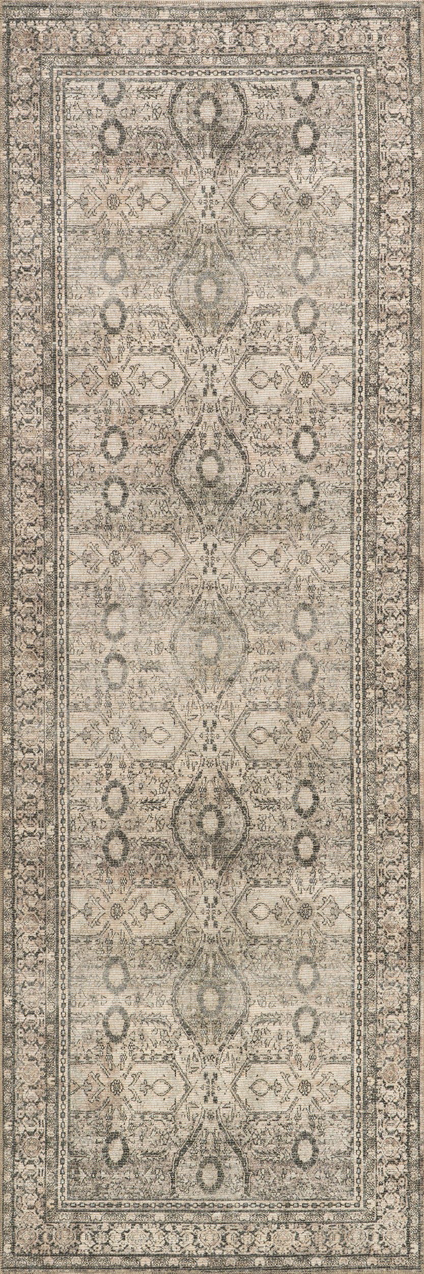 49461d3a8a51ea084277d80505ad1726144ff948 Isolated view of Grey Runner Chester Antiqued Jute-Blend Rug, showcasing its design