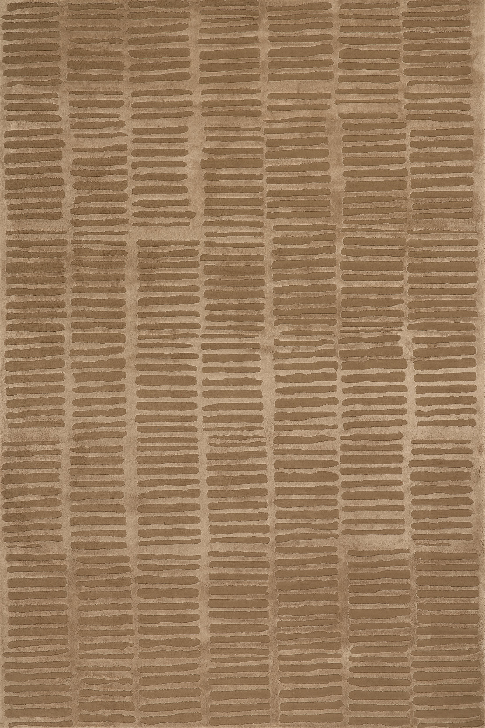 49729492237192b5501ed0248a570ea074216dbc Isolated view of Sand Rectangle Cranbury Plush Textured Washable Rug, showcasing its design
