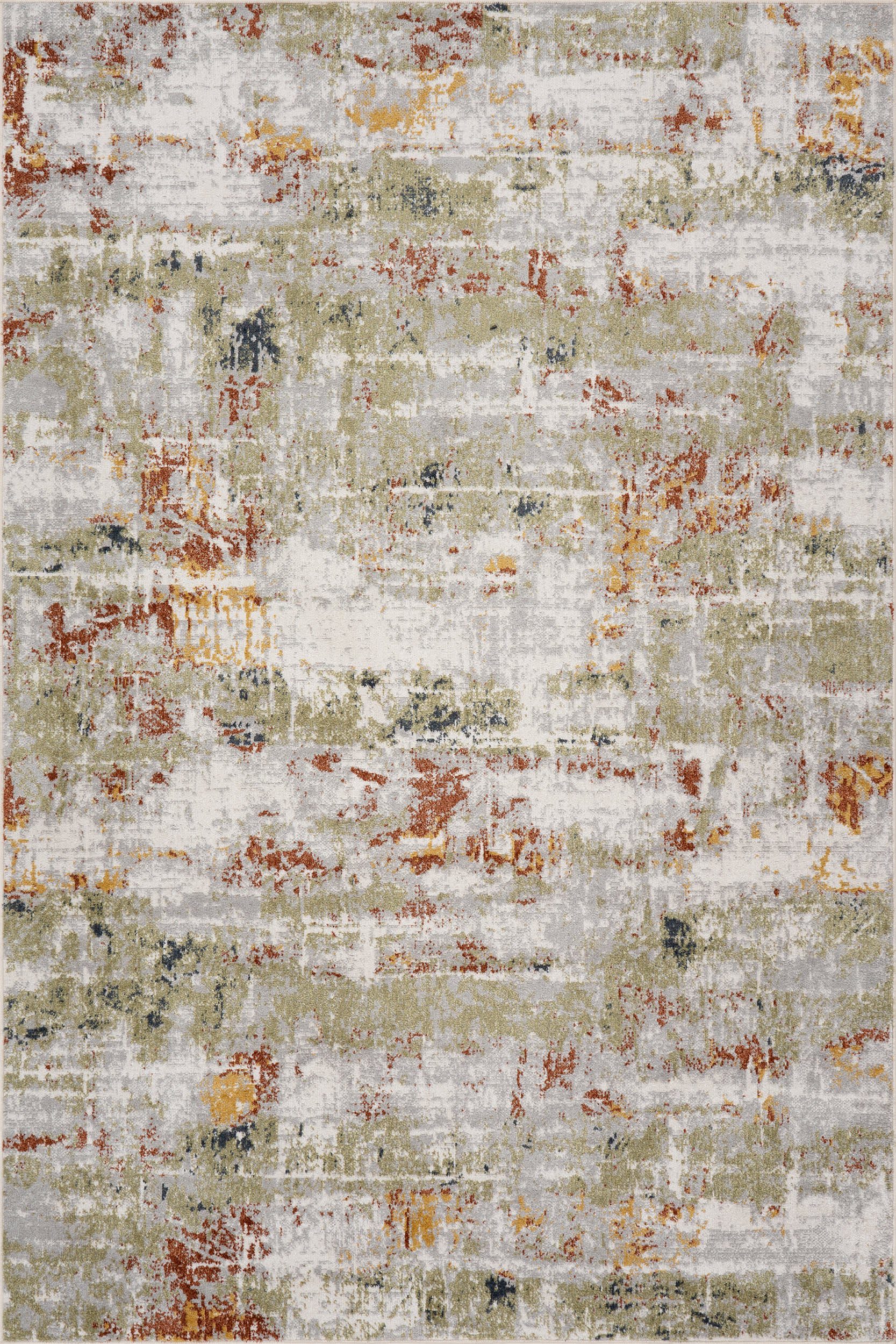 49e74c28077f80df0255e9cf22e62cfcb919caeb Isolated view of Green Runner Patty Washable Rainy Days Rug, showcasing its design