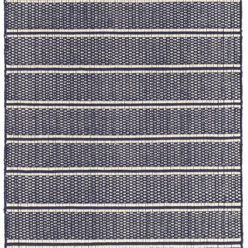 Archer Handwoven Cotton Rug | Navy