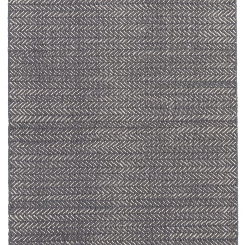 Herringbone Handwoven Cotton Rug | Shale