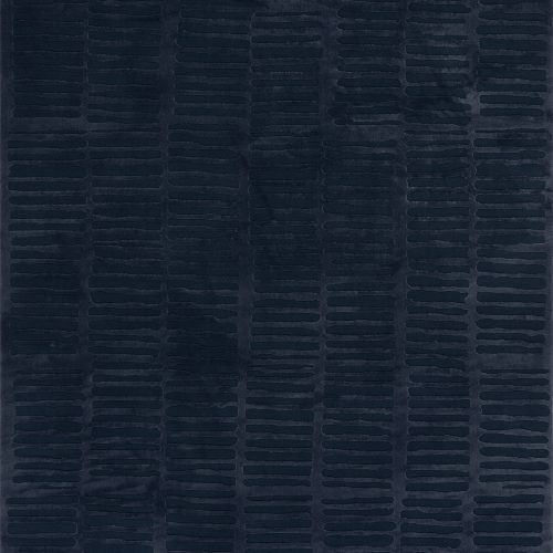 Isolated view of Blue Rectangle Cranbury Plush Textured Washable Rug, showcasing its design