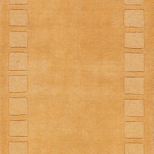 Isolated view of Golden Butter Runner Petra High-Low Wool-Blend Rug, showcasing its design