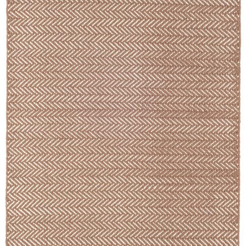 Herringbone Handwoven Cotton Rug | Stone