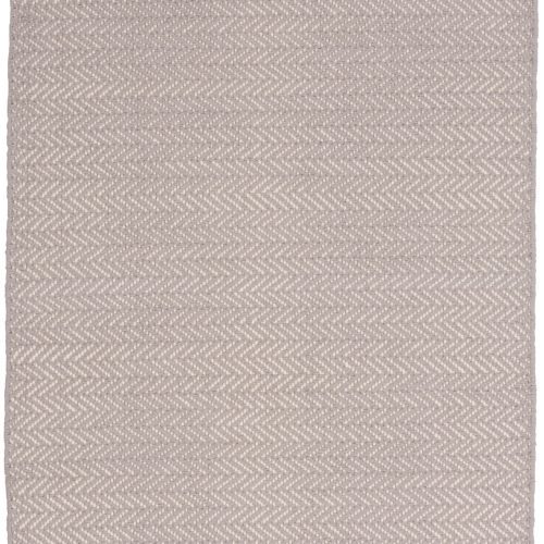 Herringbone Handwoven Cotton Rug | Dove Grey