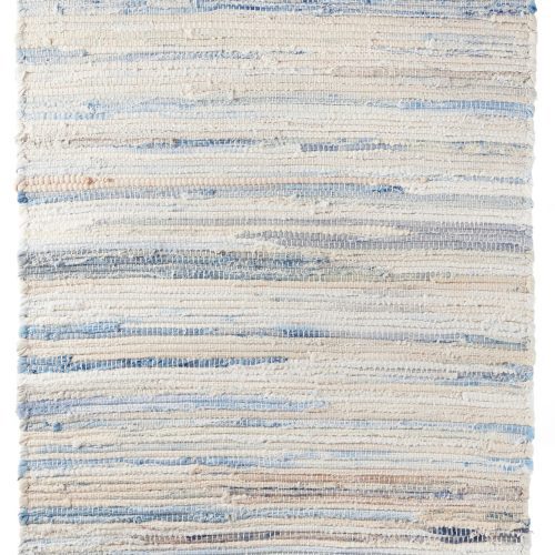 Denim Rag Handwoven Cotton Rug | Blue