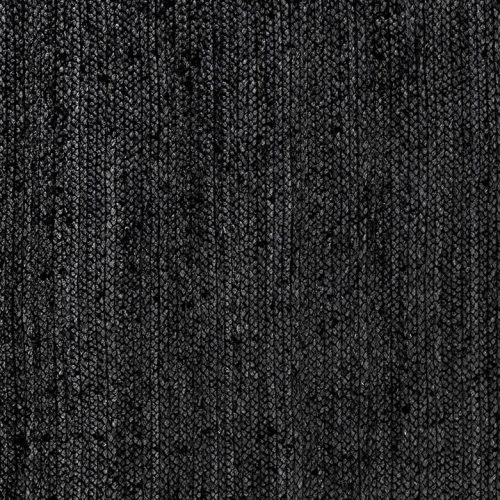Isolated view of Black Runner Jute Braided Rug, showcasing its design