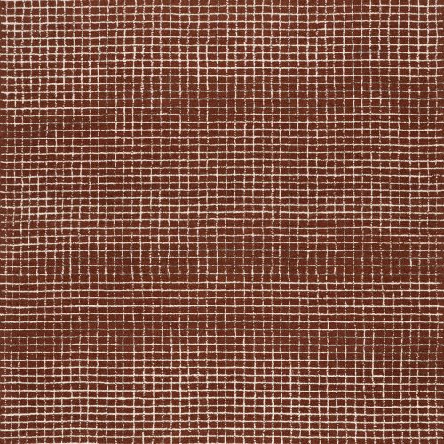 Isolated view of Chestnut Rectangle Melrose Checked Rug, showcasing its design