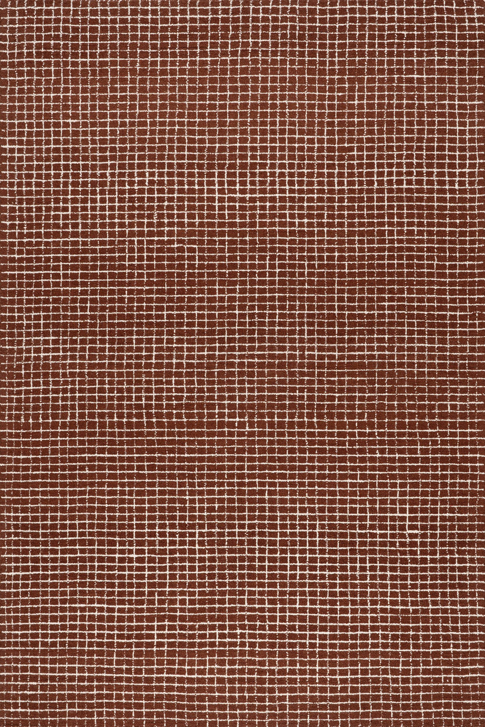 5a0dc260dc82c9b438e43423cda60fc9bbf62c99_9c7f5468-3cac-47d3-82c3-984d0b96fc7d Isolated view of Chestnut Rectangle Melrose Checked Rug, showcasing its design