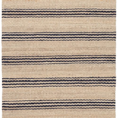 Jute Ticking Handwoven Rug | Indigo