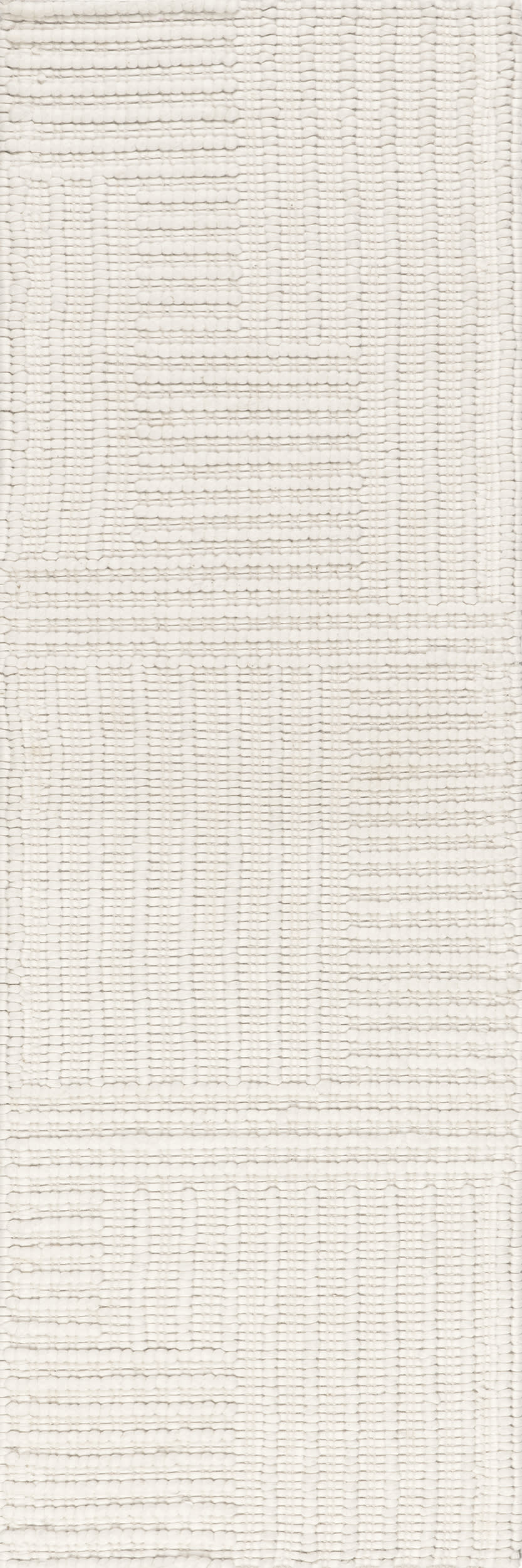 5fb04c981b62786278de505db5bbe137d199eef1 Isolated view of Ivory Runner Skye Modern High-Low Rug, showcasing its design