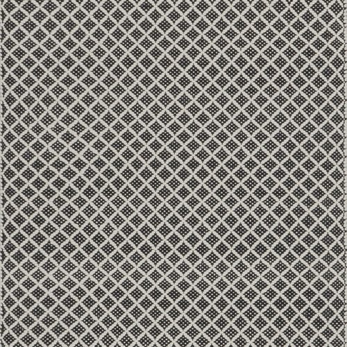 Isolated view of Black Runner Trellis Handwoven Indoor/Outdoor Rug, showcasing its design