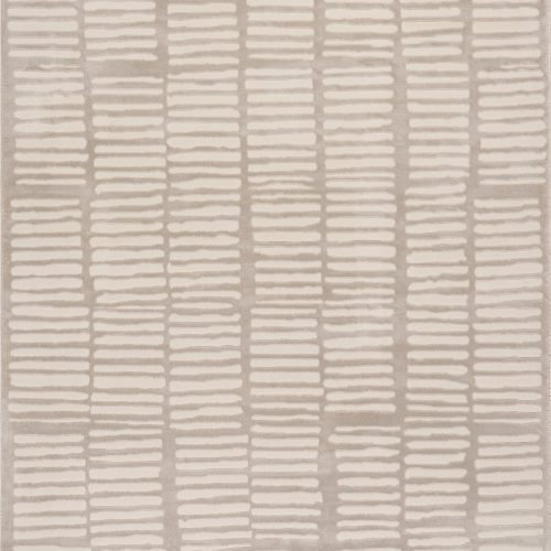 Isolated view of Cream/Grey Rectangle Cranbury Plush Textured Washable Rug, showcasing its design