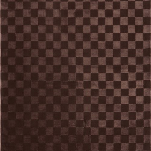 Isolated view of Brown Rectangle Cape May Plush Textured Washable Rug, showcasing its design