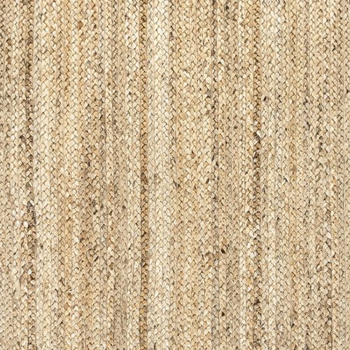 Isolated view of Natural Runner Jute Braided Rug, showcasing its design