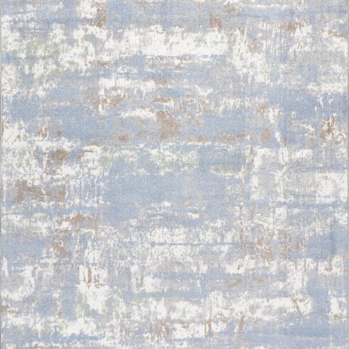 Isolated view of Blue Rectangle Patty Washable Rainy Days Rug, showcasing its design