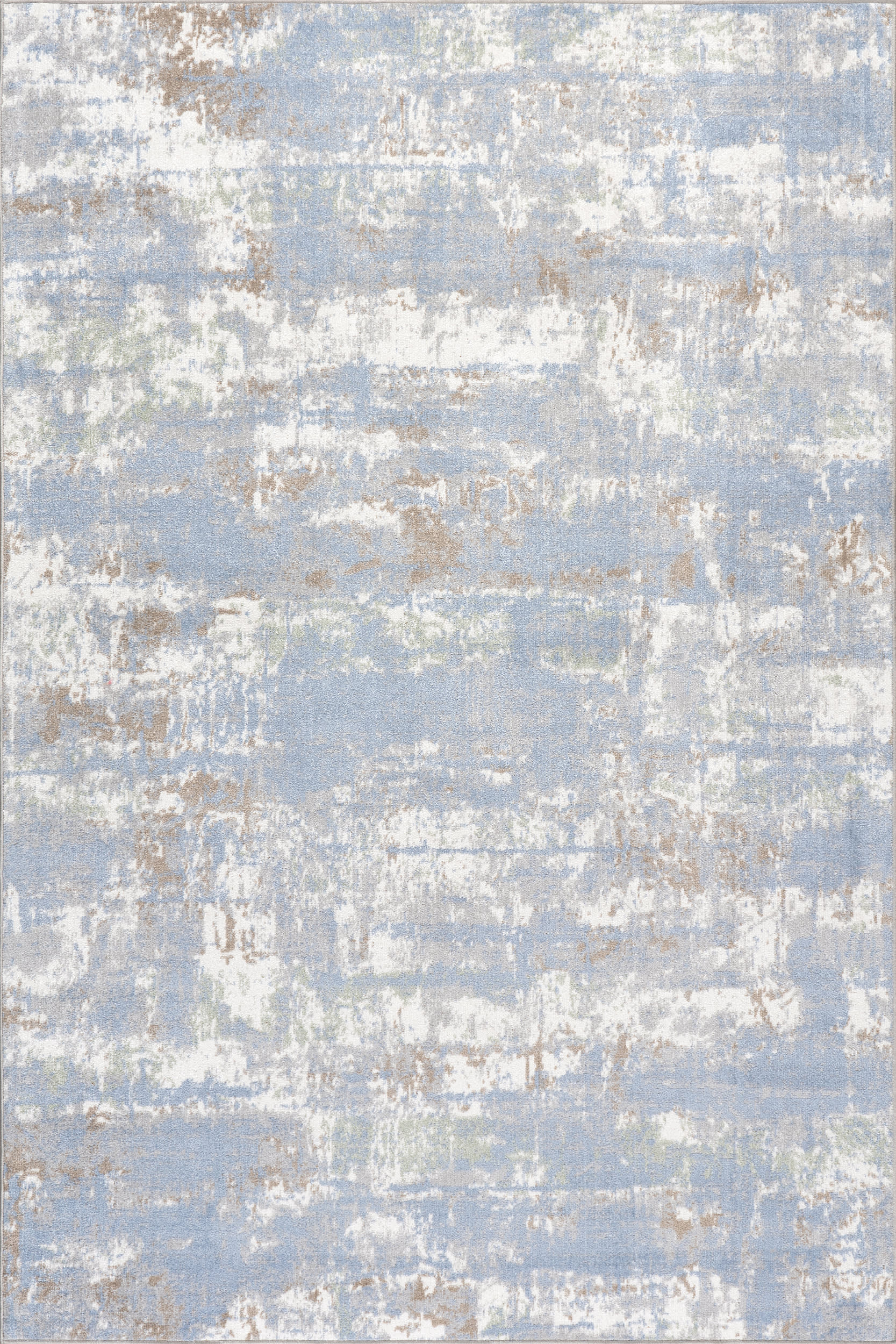 6dc23b4e8d8eca8e8aaf00574c2913300e65c9b3 Isolated view of Blue Rectangle Patty Washable Rainy Days Rug, showcasing its design