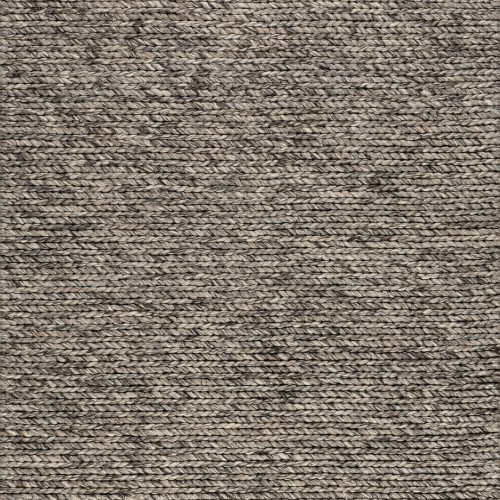 Isolated view of Grey Rectangle Softest Knit Wool Rug, showcasing its design