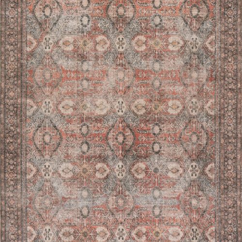Isolated view of Multicolor Rectangle Chester Antiqued Jute-Blend Rug, showcasing its design