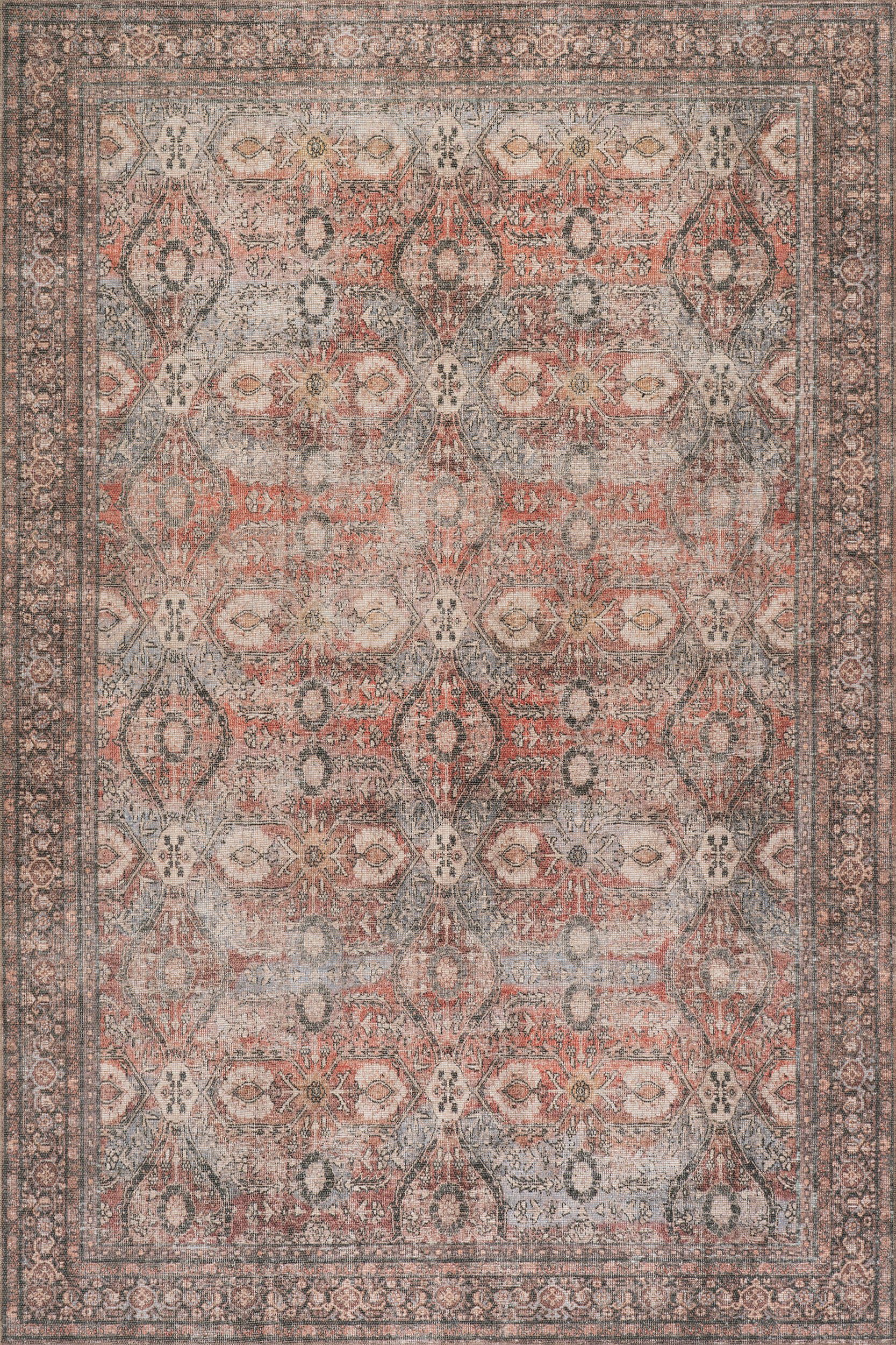71f5ca8dadfd2255d5bceb417f6ad4638089f7ef Isolated view of Multicolor Rectangle Chester Antiqued Jute-Blend Rug, showcasing its design