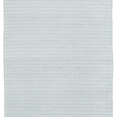 Herringbone Handwoven Indoor/Outdoor Rug | Light Blue/Ivory