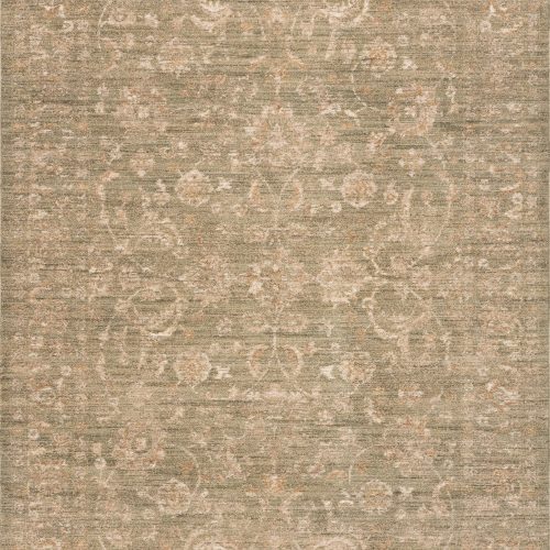 Isolated view of Green Rectangle Sivaria Traditional Vintage & Distressed Rug, showcasing its design