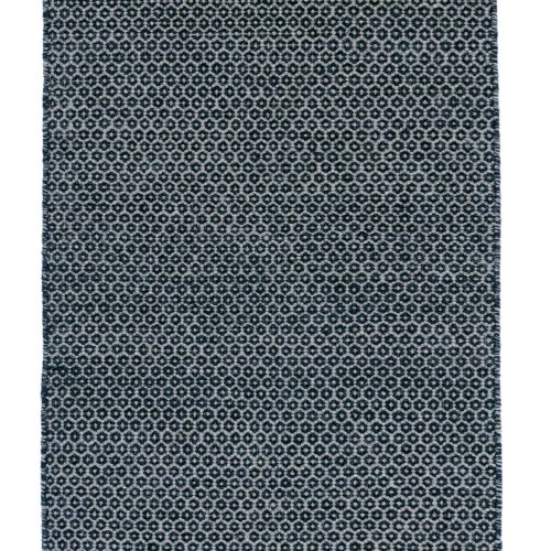 Honeycomb Handwoven Wool Rug | Indigo/Grey