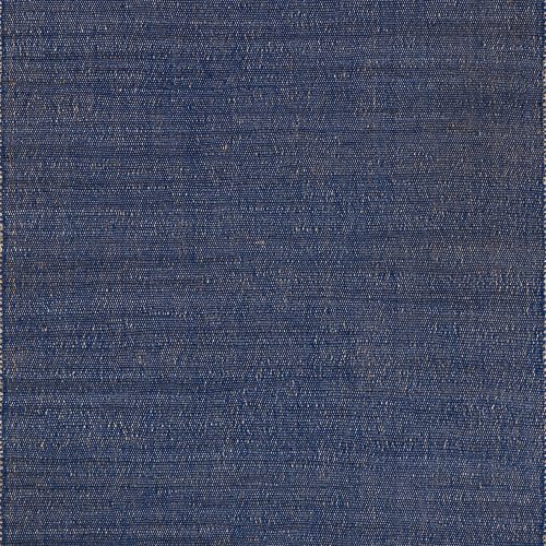 Isolated view of Blue Rectangle Perfect Handwoven Jute-Blend Rug, showcasing its design