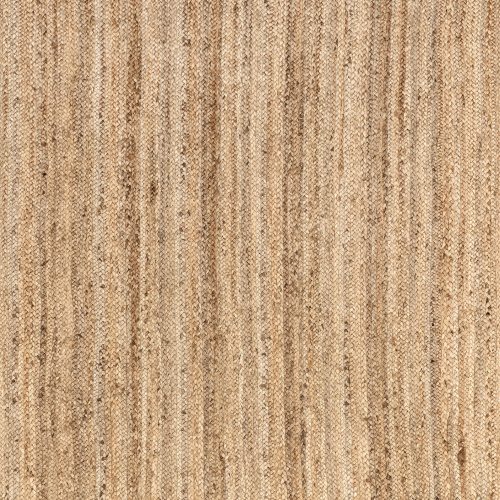 Isolated view of Natural Oval Jute Braided Rug, showcasing its design