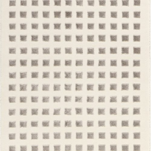 Isolated view of Cream Runner Lambertville Plush Textured Washable Rug, showcasing its design