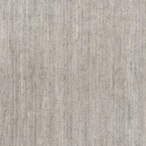 Isolated view of Grey Rectangle Jute Braided Rug, showcasing its design