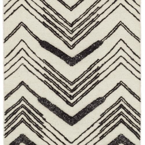 Tasha Handwoven Wool Rug | Ivory/Black